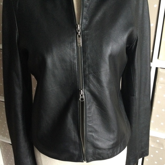 ISAAC MIZRAHI 100% genuine leather women jacket size S - Picture 6 of 9